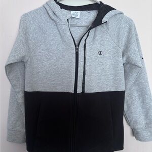Champion Kids Two-Tone Gray and Black Hoodie